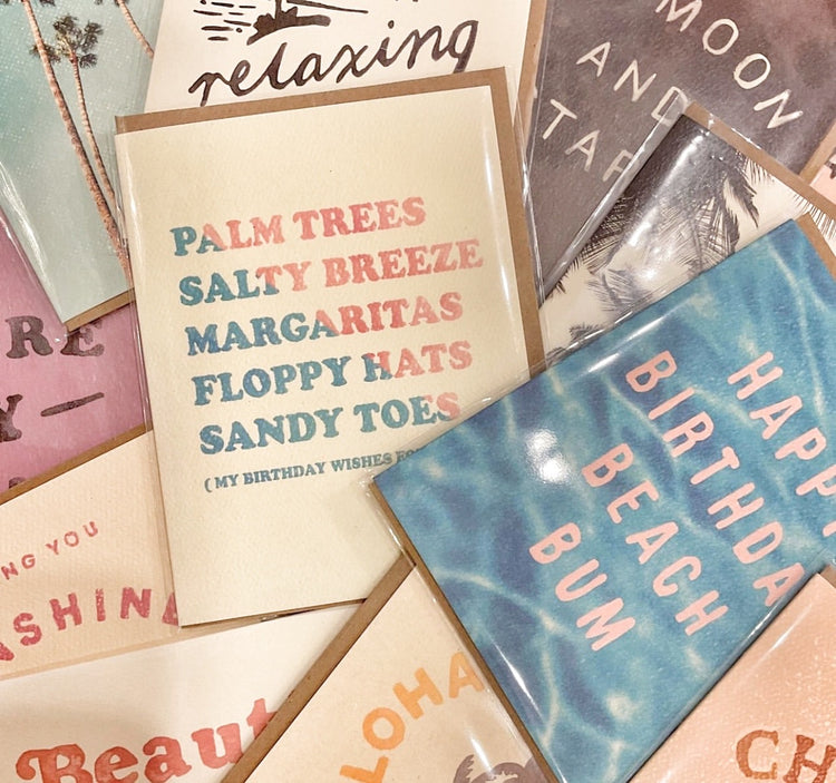Cards printed with Aloha