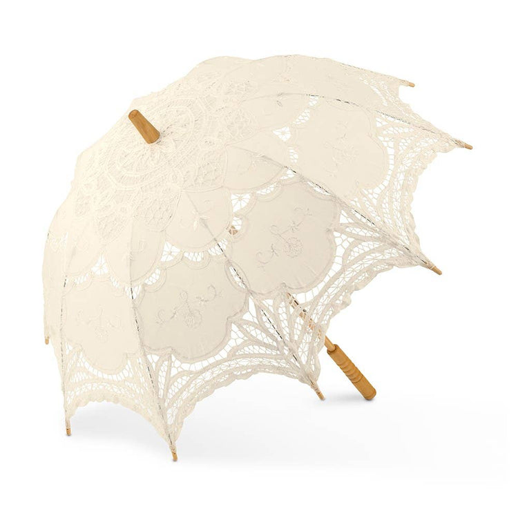 Standard Antiqued Battenburg Lace Parasol