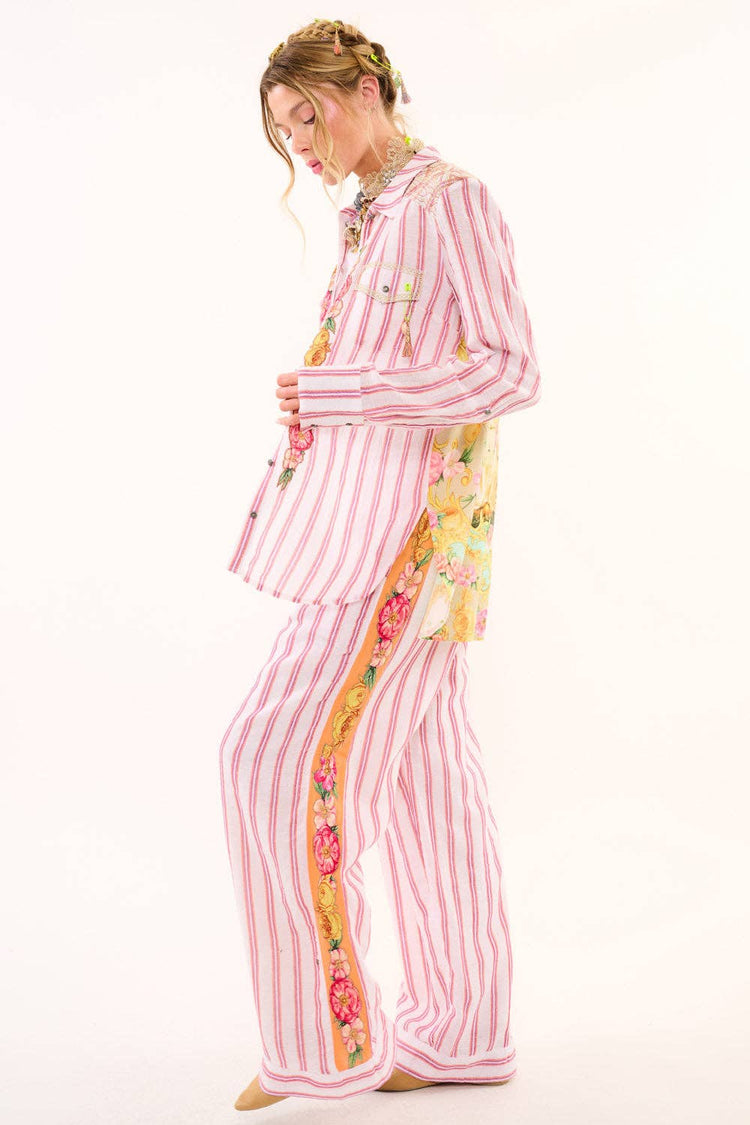 Birth of Venus Pants | Striped Pants | Wide Leg Pants