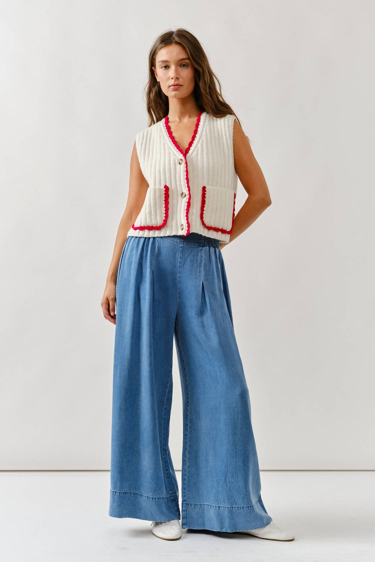 SMOCKING WAIST SUPER SOFT WIDE PANTS