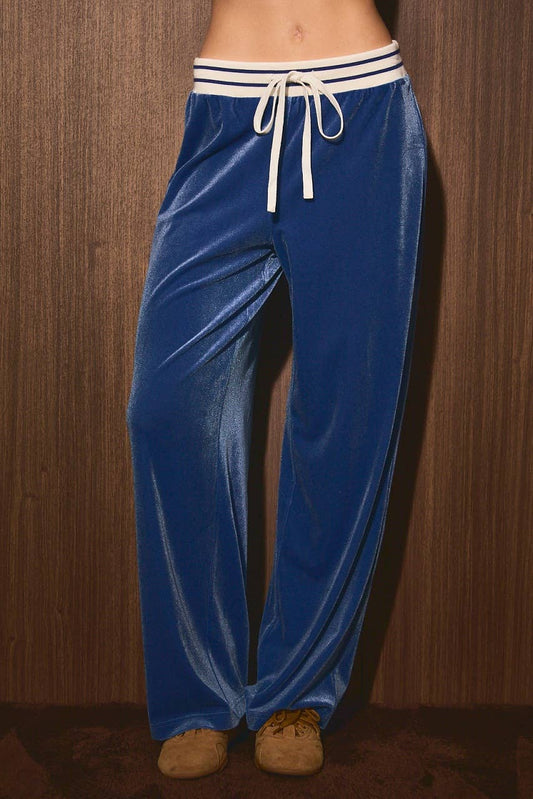 VELVET MID RISE PANTS