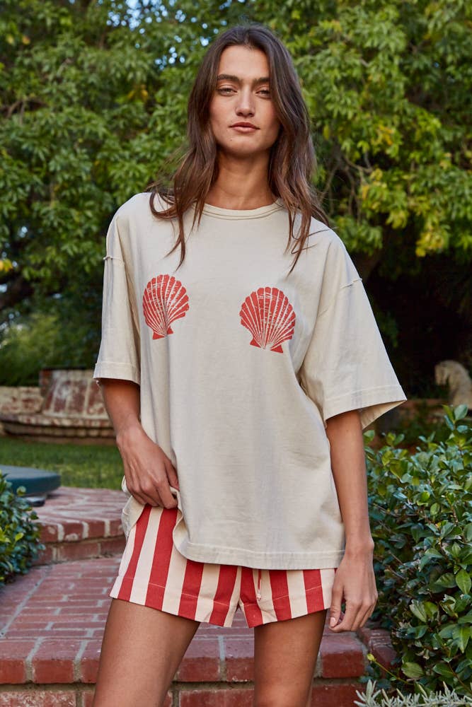 Woven Cotton Polyester Striped Shorts