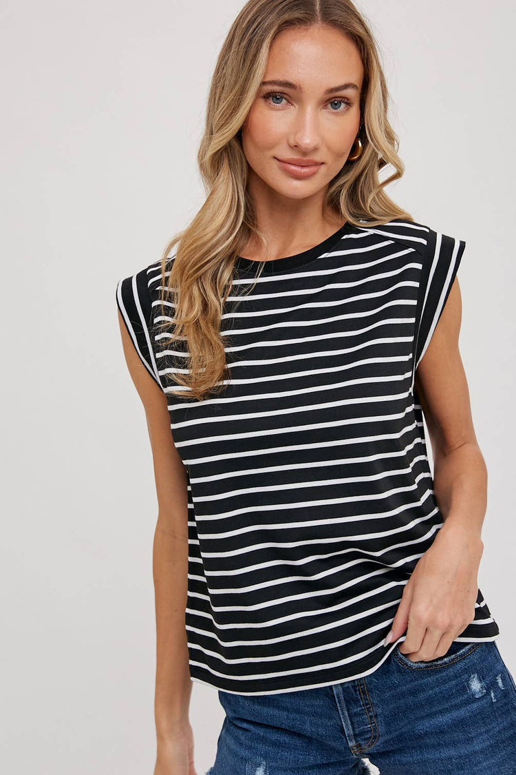 Striped Muscle Tee