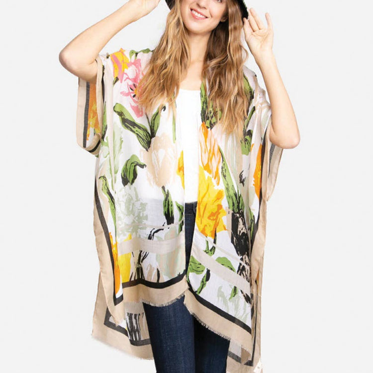 Floral Print Kimono