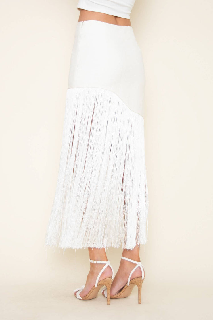 Fringe Maxi Skirt