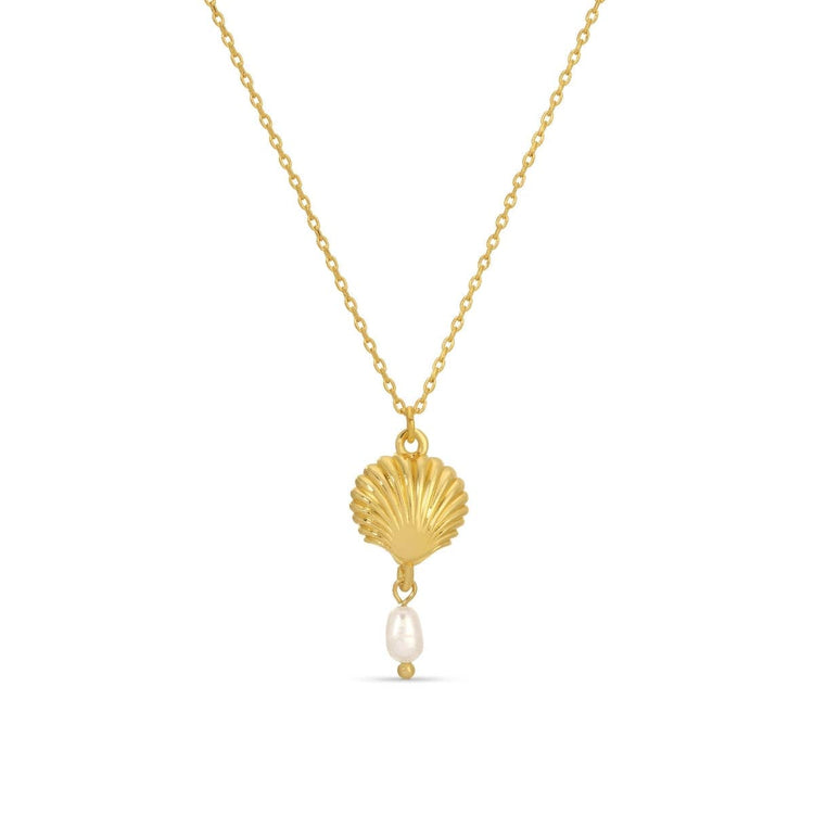 Coastal Charm Seashell & Pearl Necklace
