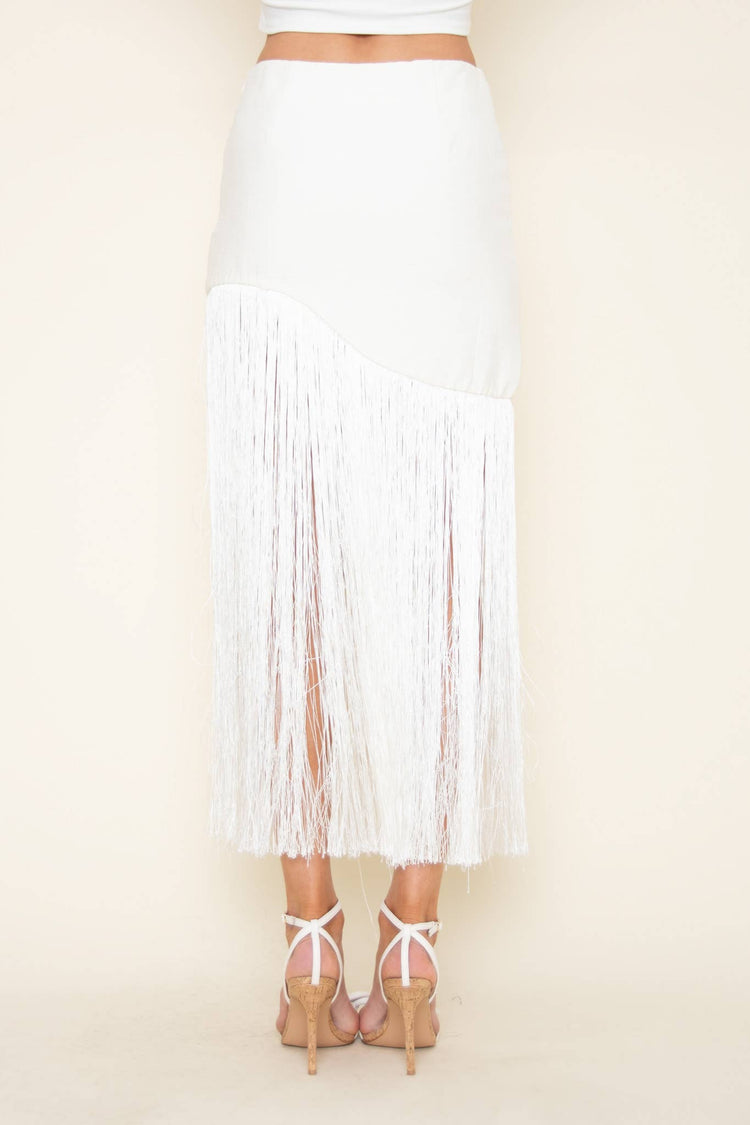 Fringe Maxi Skirt