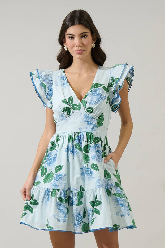 Mirla Floral Surie Ruffle Mini Dress