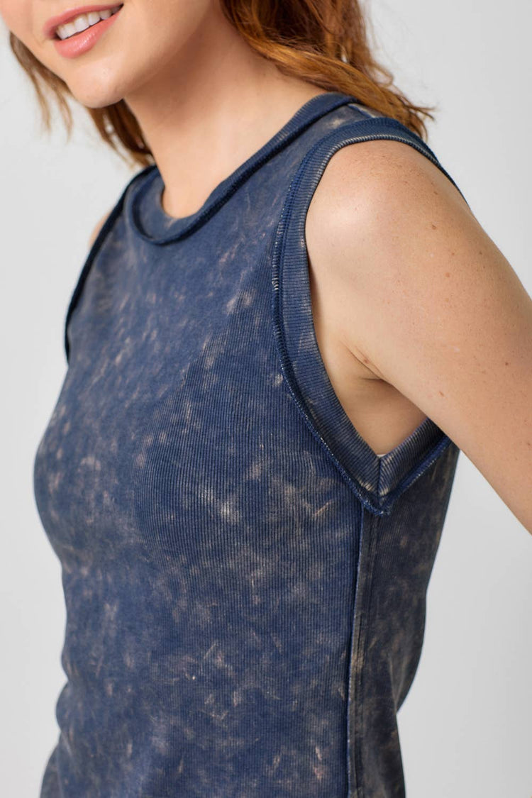 Exposed Seaming Ribbed Tank