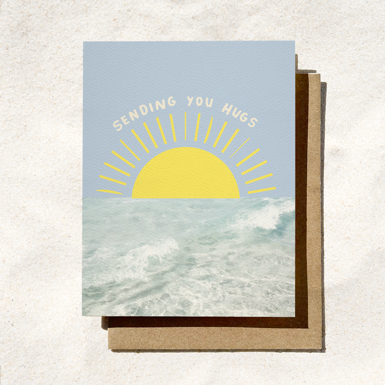 Sending Hugs Card | Empathy Card | Condolences Card | Ocean