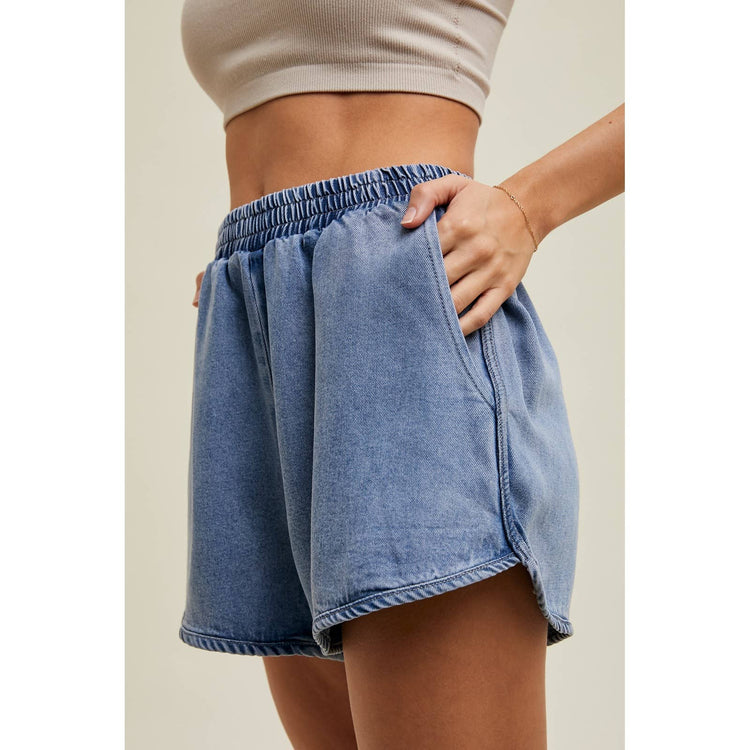 Washed Tencel Shorts