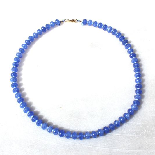 Cornflower Stone Candy Beaded Necklace, Colorful Trendy Bead