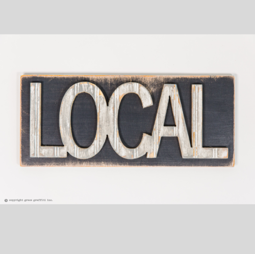 LOCAL Wooden Wall Sign