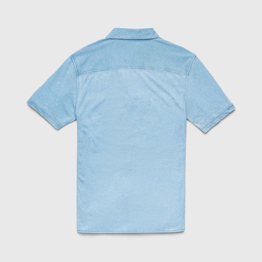 Tony s/s Burnout knit Shirt - Blissful Blue