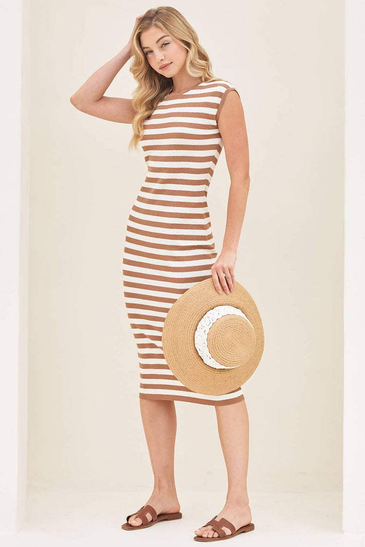 Striped Tank Midi Dress