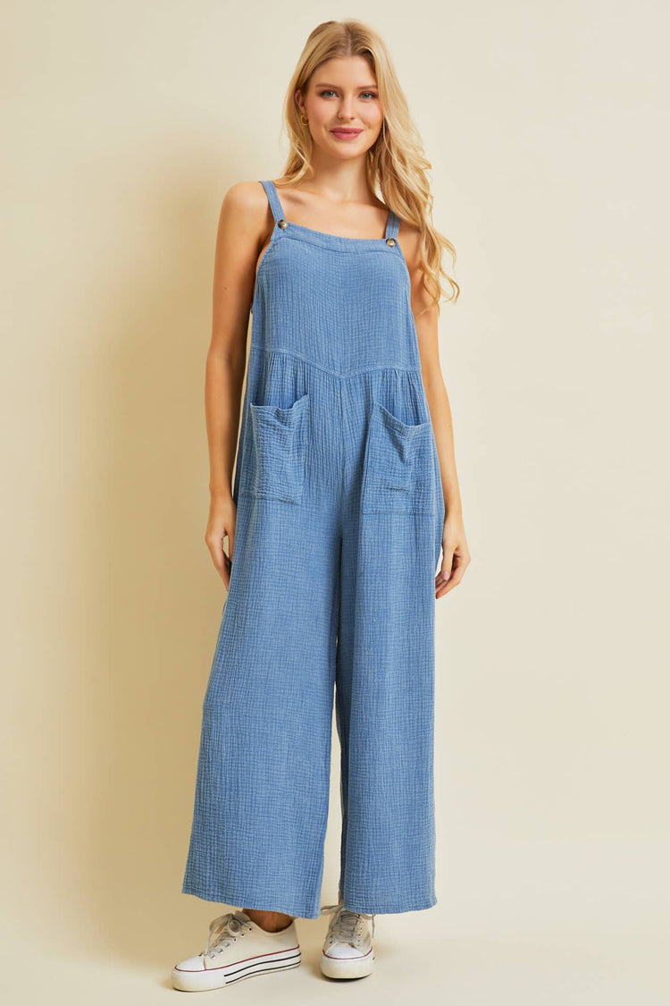 Effortless Mineral Washed Gauze Overall