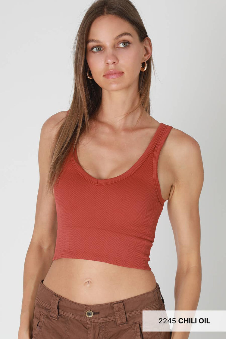 Herringbone Crop Top