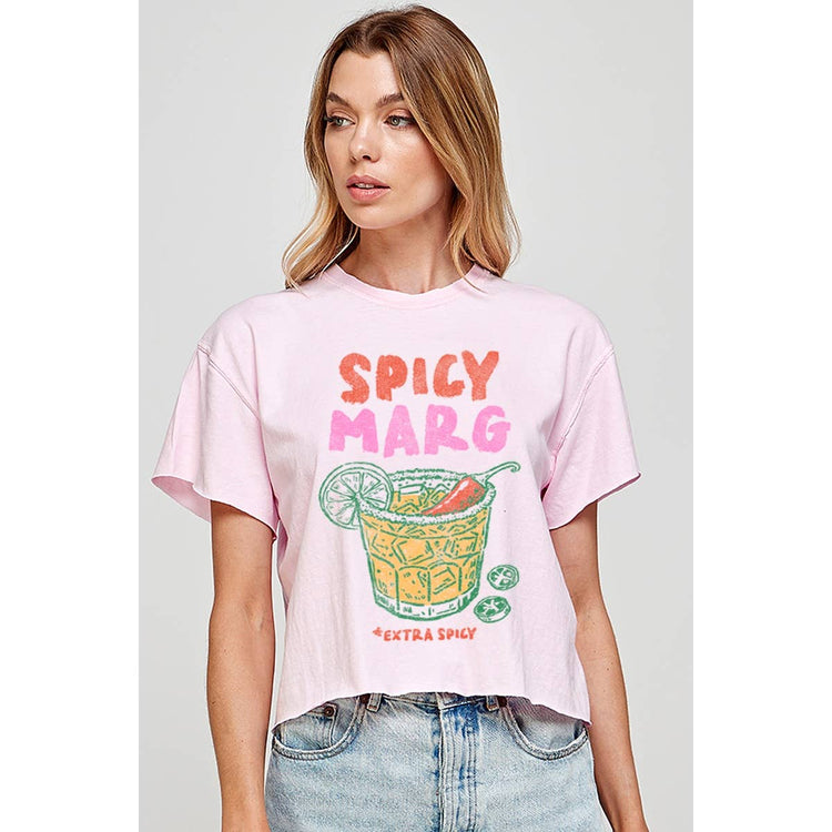 SPICY MARG VINTAGE GRAPHIC CROP TOP
