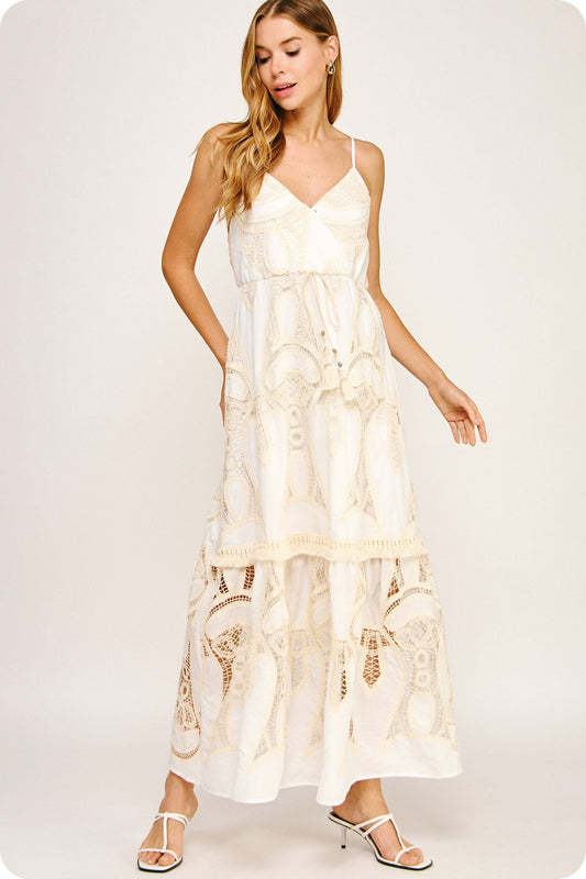 Crochet Lace Maxi Dress