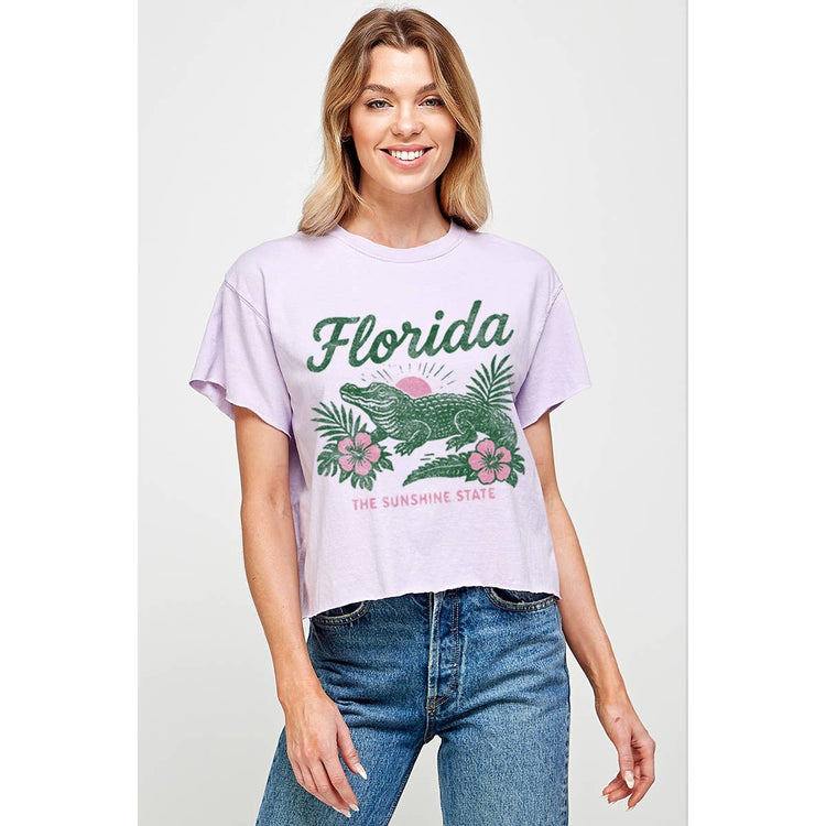 FLORIDA VINTAGE GRAPHIC CROP TOP