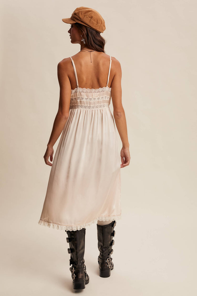 Lace Trim Maxi Cami Top
