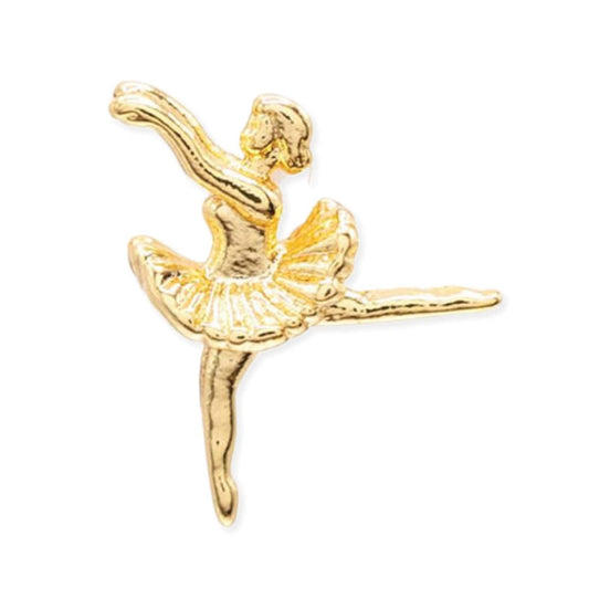 Ballerina Fine Art Gold Post Earrings