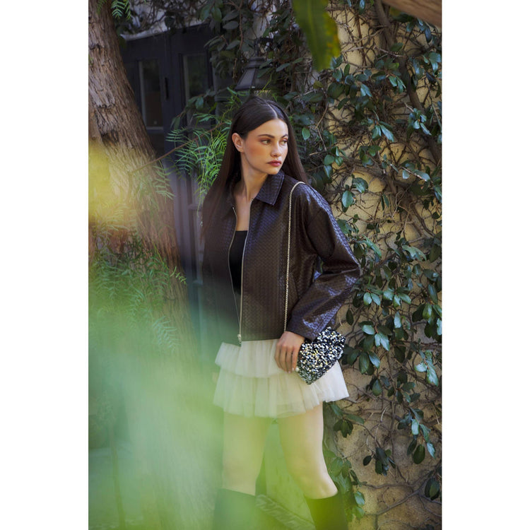 ROOFTOP NIGHT OUT STRAPLESS TIERED MESH ROMPER