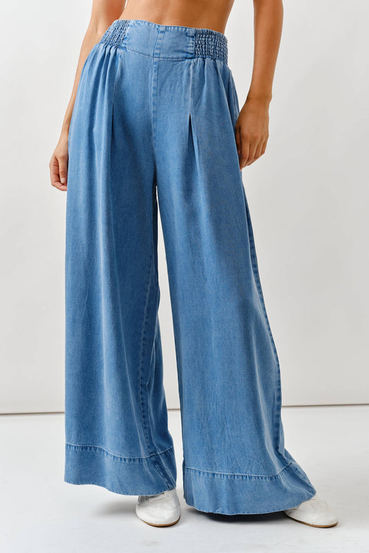 SMOCKING WAIST SUPER SOFT WIDE PANTS