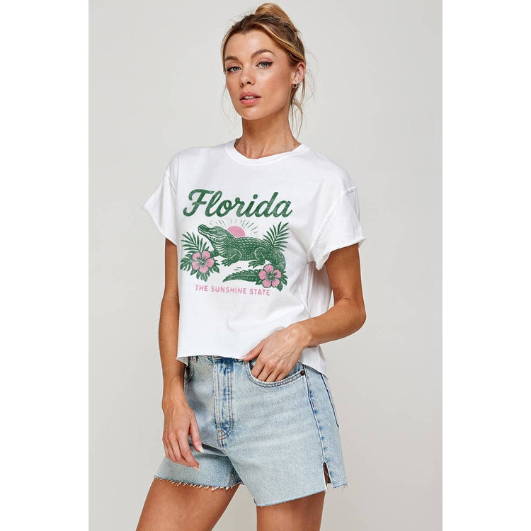 FLORIDA VINTAGE GRAPHIC CROP TOP