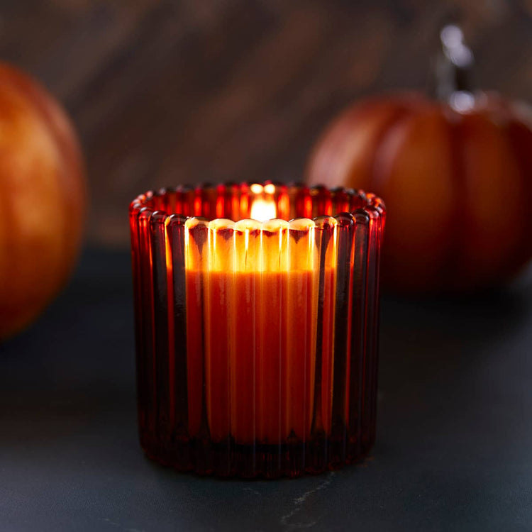 Spiced Pumpkin Candle In Small Decorative Glass 7oz Ctn.6