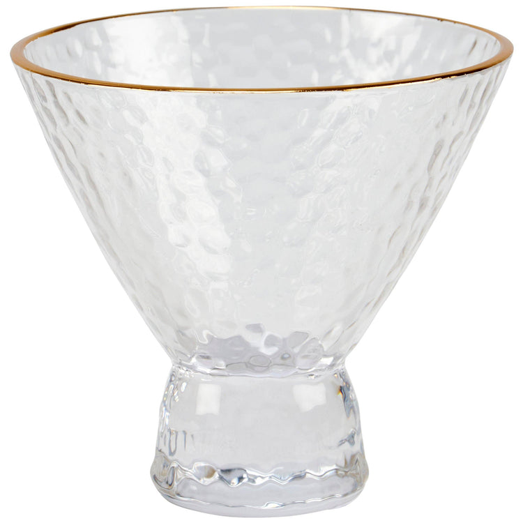 Small Gold Rim Martini Glass