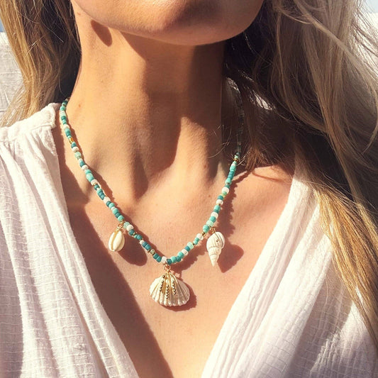 Seashell Multi Charm Necklace