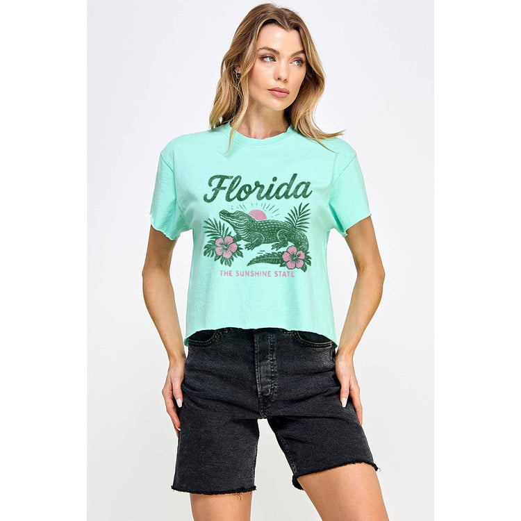 FLORIDA VINTAGE GRAPHIC CROP TOP