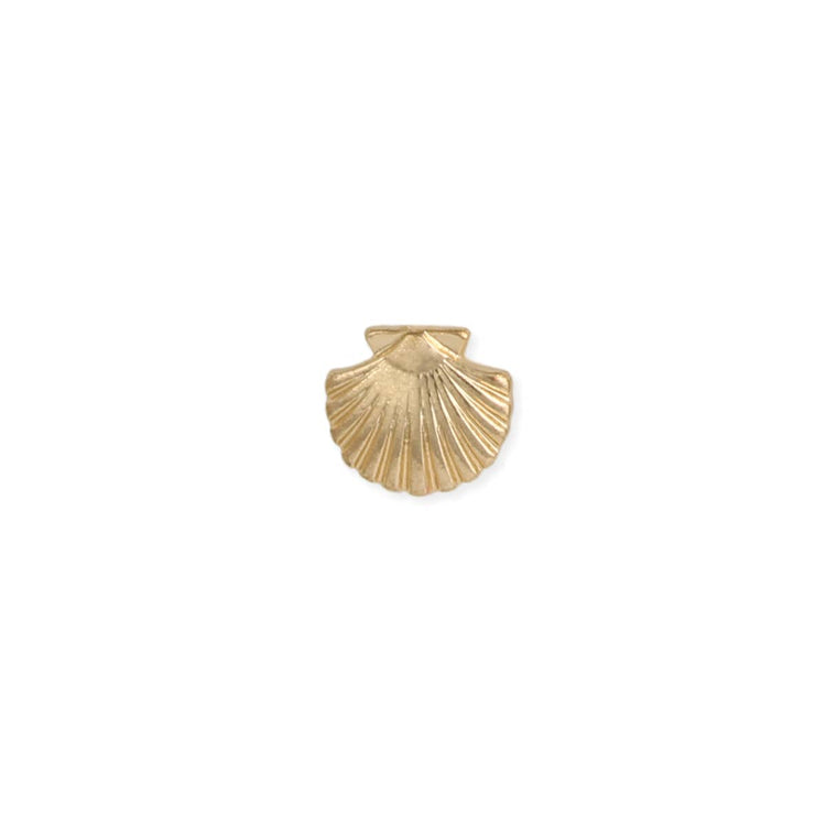 Coastal Charm Gold Seashell Post Earrings