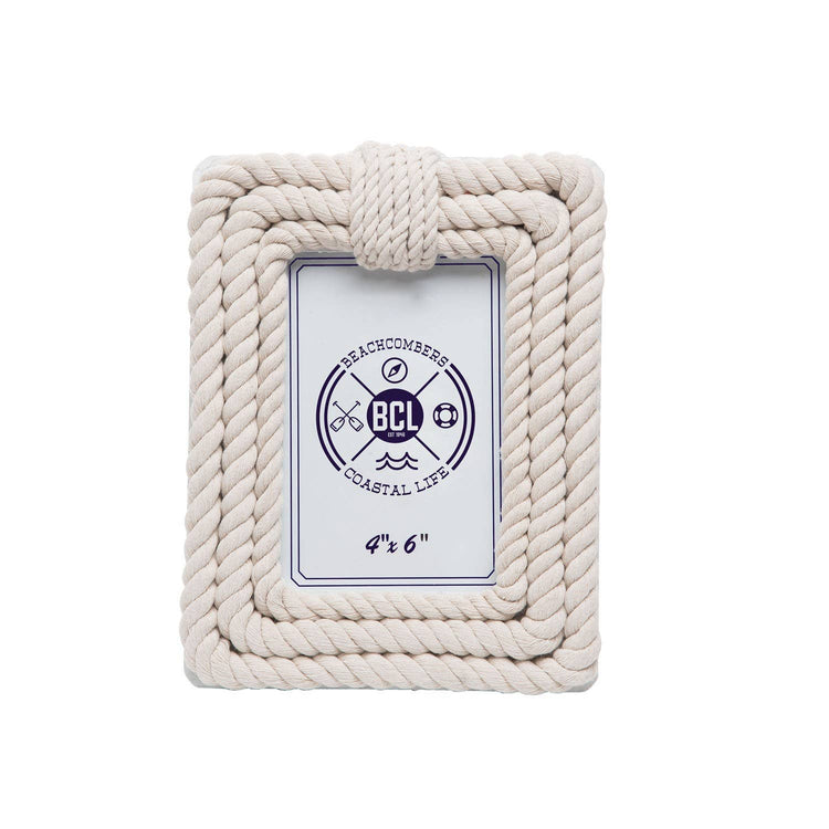 Cream Rope Picture Frame