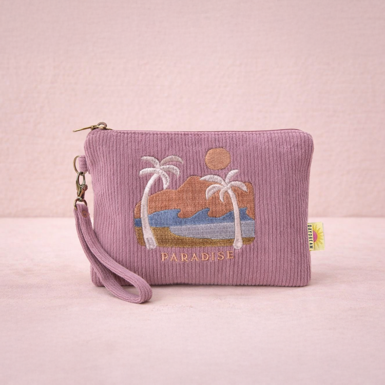 Coastal pouch | Zip pouch 7x5" | Summer accessory | Paradise