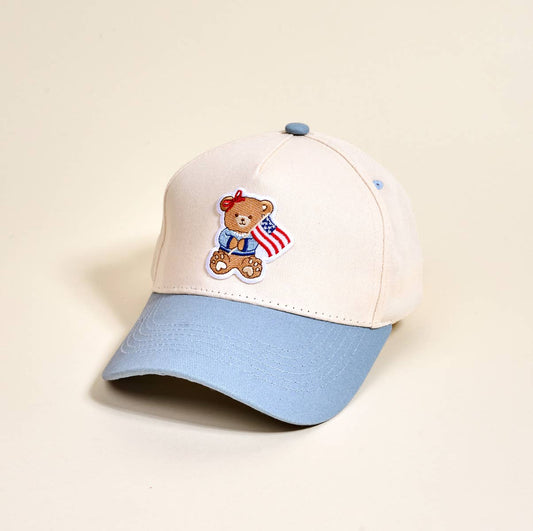 Classic Canvas Hat–Star Spangled Bear