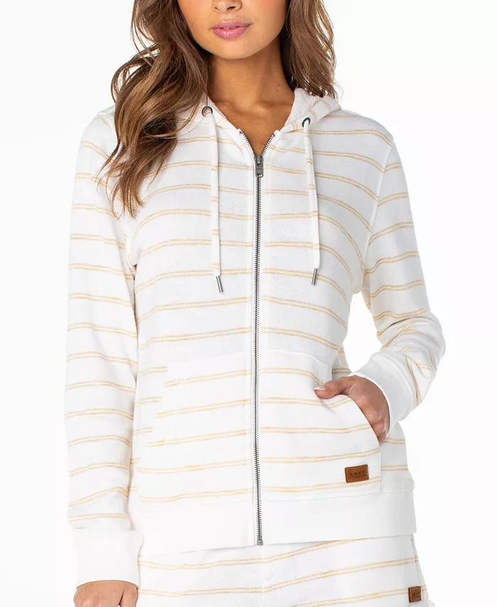 Perfect Wave Stripe Zip-Up - Curry Snow White