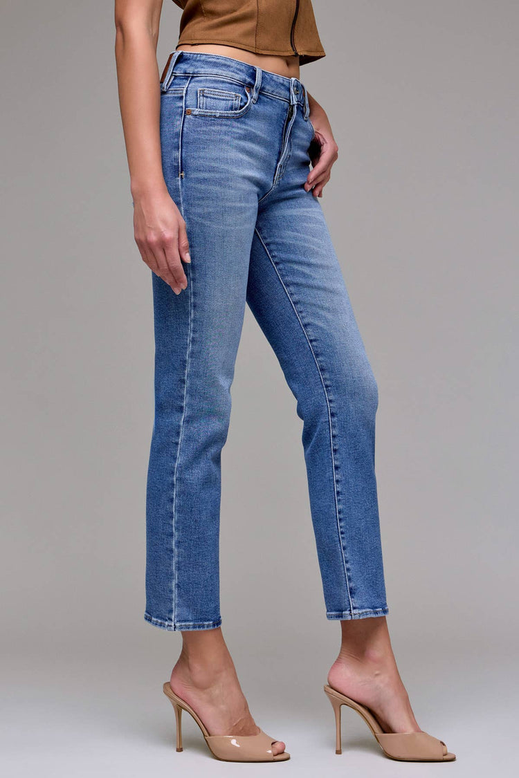 Medium Wash Clean Stretch Mid Rise Cigarette Skinny