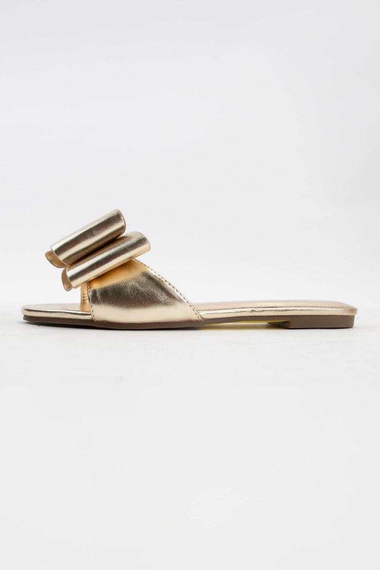 Tizzy - Double Loop Ribbon SLip On Sandal