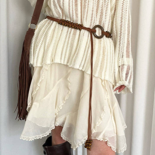 Beco - Simple Boho Beaded Braided Waist Belt