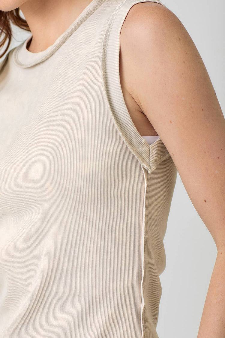 Exposed Seaming Ribbed Tank