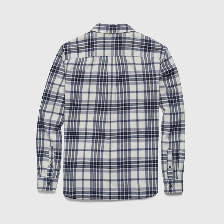 Brian Flannel Plaid Shirt - Jet Stream Combo