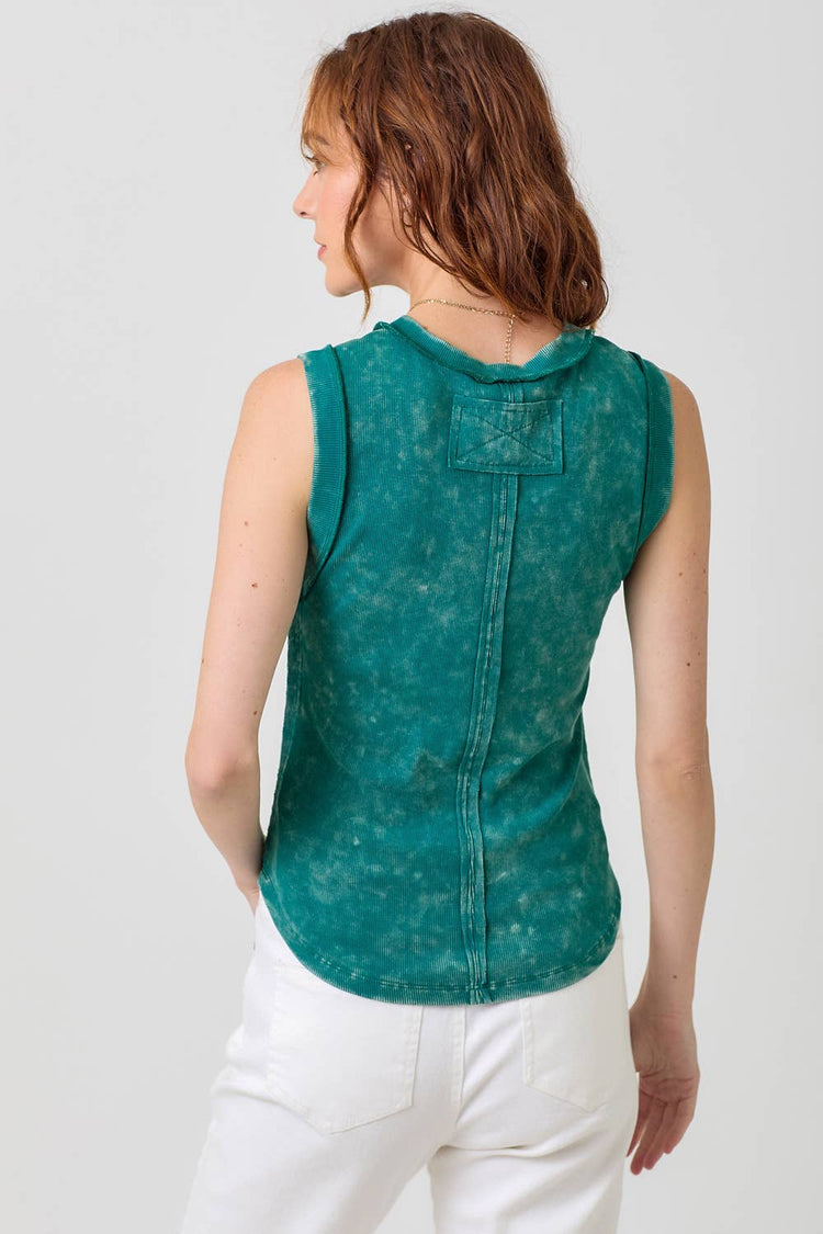 Exposed Seaming Ribbed Tank