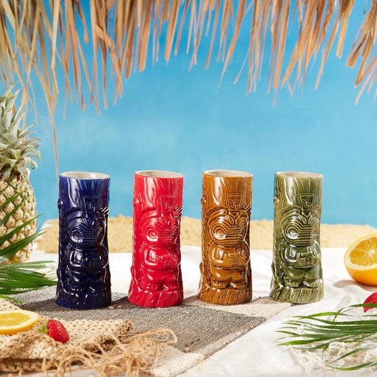 Ceramic Hawaiian Tiki Glasses