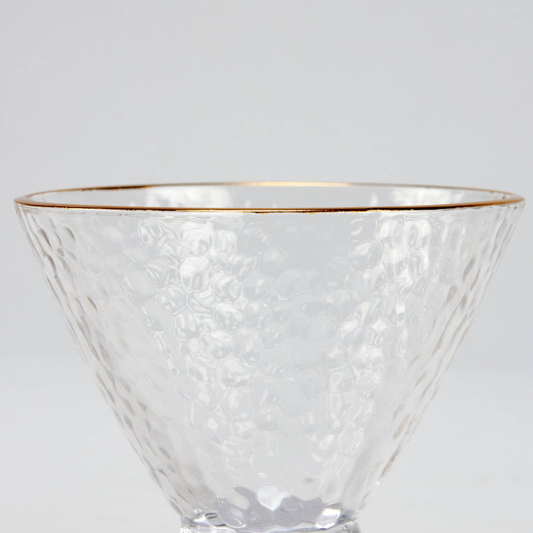 Small Gold Rim Martini Glass