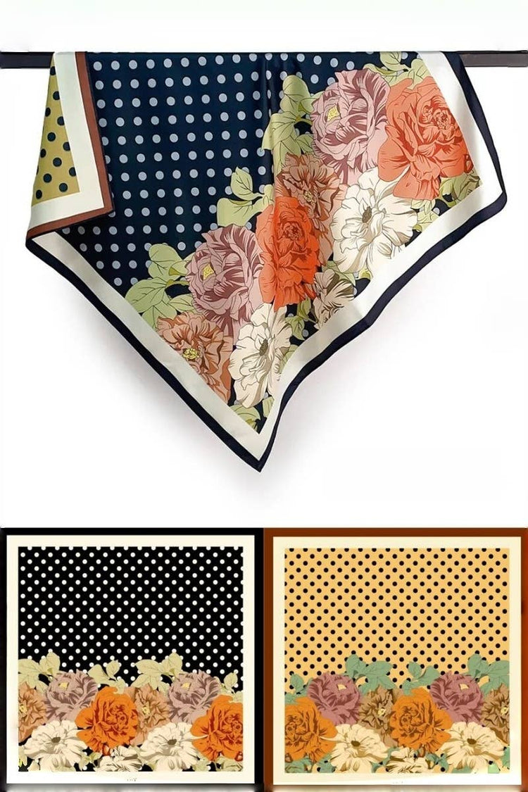 Reversible Scarf: Two Looks in One with Polka Dot & Floral