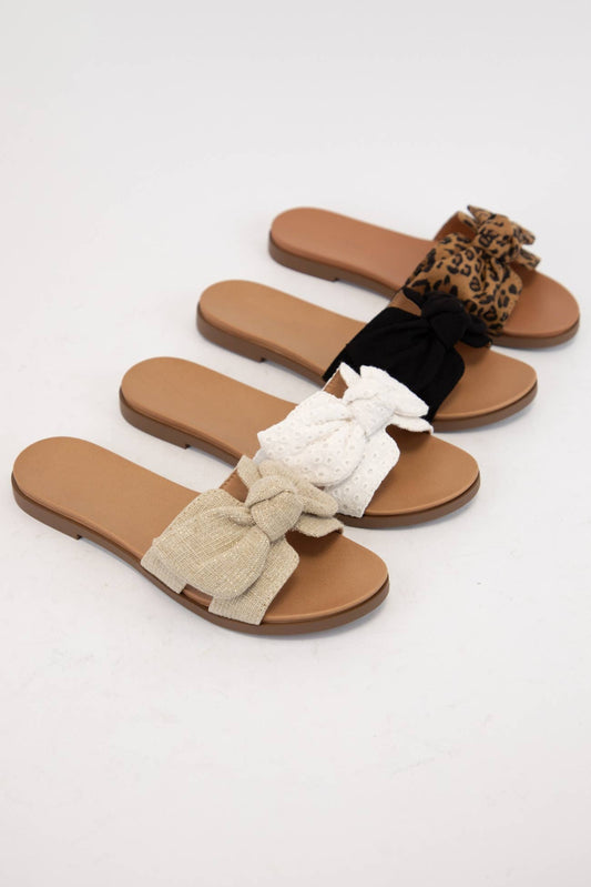 Bow Cut Out Slide on Sandal