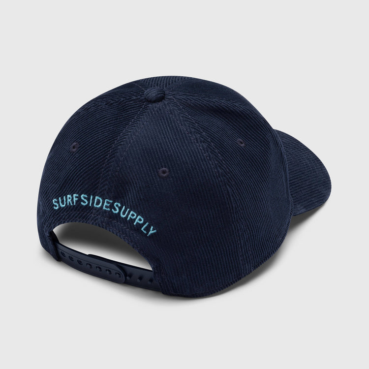 Corduroy classic embroidered patch cap