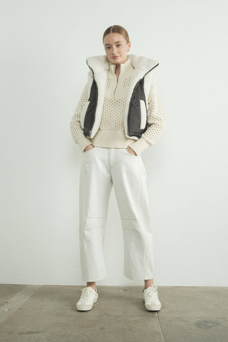 HOLIDAY REVERSIBLE SHERPA COZY VEST